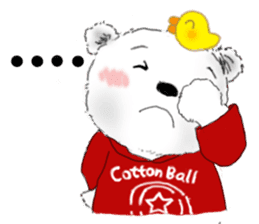 Cotton Ball and little rabbit sticker #9863434