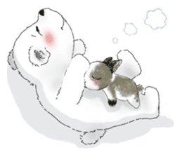 Cotton Ball and little rabbit sticker #9863440