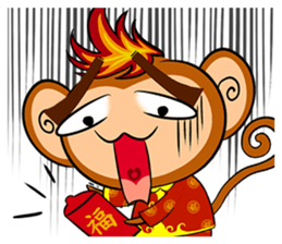 Happy Fire Monkey CNY sticker #9864543