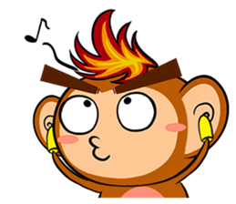 Happy Fire Monkey CNY sticker #9864569