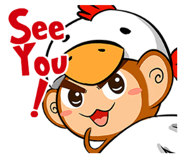 Happy Fire Monkey CNY sticker #9864571