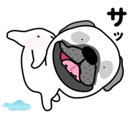 Unrestrained pug sticker #9864618