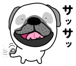 Unrestrained pug sticker #9864619