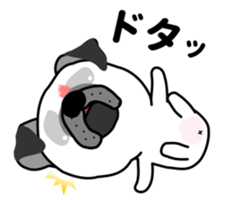 Unrestrained pug sticker #9864627