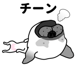 Unrestrained pug sticker #9864641