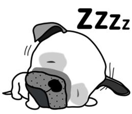 Unrestrained pug sticker #9864643