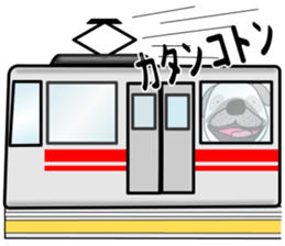 Unrestrained pug sticker #9864646