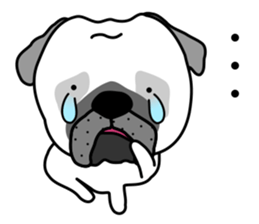 Unrestrained pug sticker #9864647