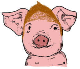 Pig man. Horse woman. sticker #9865587