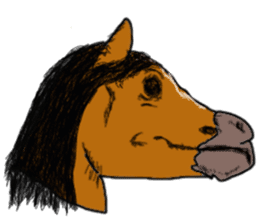 Pig man. Horse woman. sticker #9865604