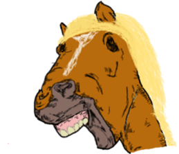 Pig man. Horse woman. sticker #9865612