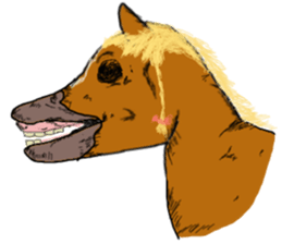 Pig man. Horse woman. sticker #9865613