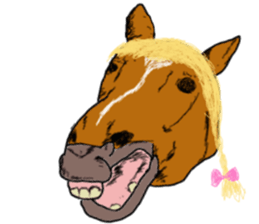 Pig man. Horse woman. sticker #9865615