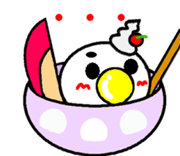 the steamed bun of bean jam man five sticker #9865683