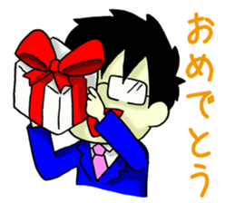 Glasses boys and devil girls sticker #9865909