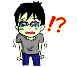 Glasses boys and devil girls sticker #9865913