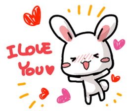 Rabbit and Bear's love sticker sticker #9866940