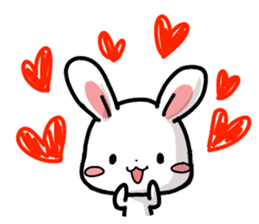 Rabbit and Bear's love sticker sticker #9866942