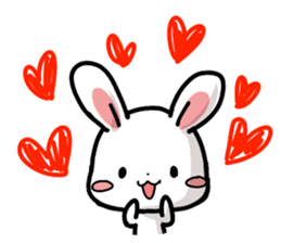 Rabbit and Bear's love sticker sticker #9866942