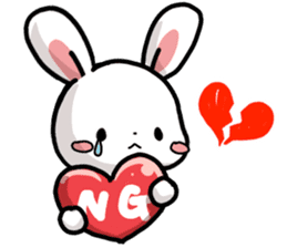 Rabbit and Bear's love sticker sticker #9866943