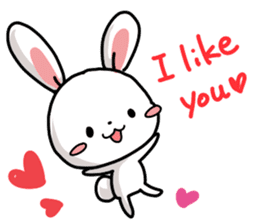 Rabbit and Bear's love sticker sticker #9866945