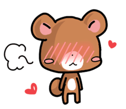 Rabbit and Bear's love sticker sticker #9866948