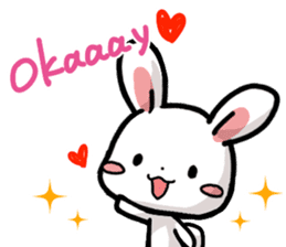 Rabbit and Bear's love sticker sticker #9866953