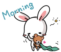 Rabbit and Bear's love sticker sticker #9866956