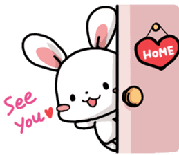 Rabbit and Bear's love sticker sticker #9866958