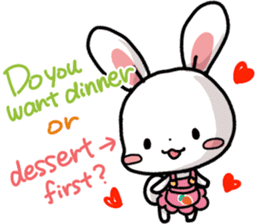 Rabbit and Bear's love sticker sticker #9866962