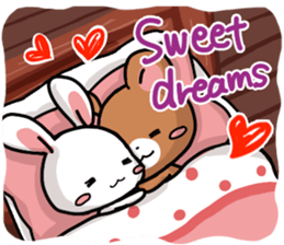 Rabbit and Bear's love sticker sticker #9866964