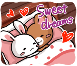Rabbit and Bear's love sticker sticker #9866964