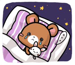 Rabbit and Bear's love sticker sticker #9866965