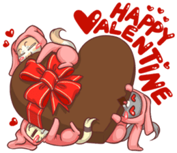 CatRabbit ; Valentine sticker #9867025