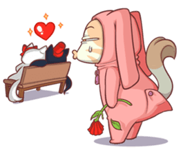 CatRabbit ; Valentine sticker #9867036