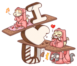 CatRabbit ; Valentine sticker #9867045
