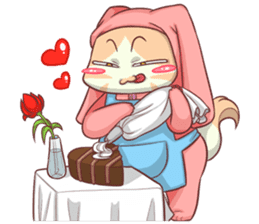 CatRabbit ; Valentine sticker #9867046