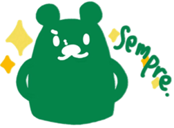 boss bear playing bassoon sticker #9867070