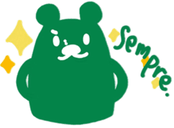 boss bear playing bassoon sticker #9867070