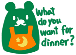 boss bear playing bassoon sticker #9867073