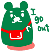 boss bear playing bassoon sticker #9867075