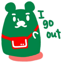 boss bear playing bassoon sticker #9867075