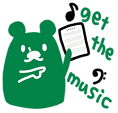 boss bear playing bassoon sticker #9867090