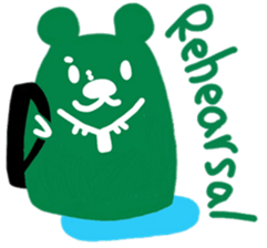 boss bear playing bassoon sticker #9867091