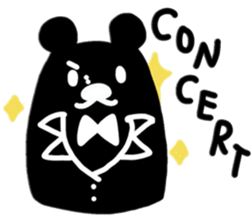 boss bear playing bassoon sticker #9867092