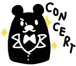 boss bear playing bassoon sticker #9867092