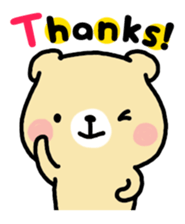 Sticker of cute and laid-back bear sticker #9867468