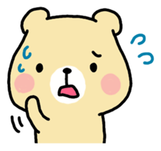 Sticker of cute and laid-back bear sticker #9867480