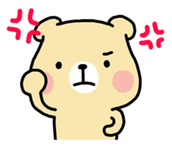 Sticker of cute and laid-back bear sticker #9867482