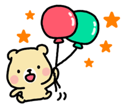 Sticker of cute and laid-back bear sticker #9867484